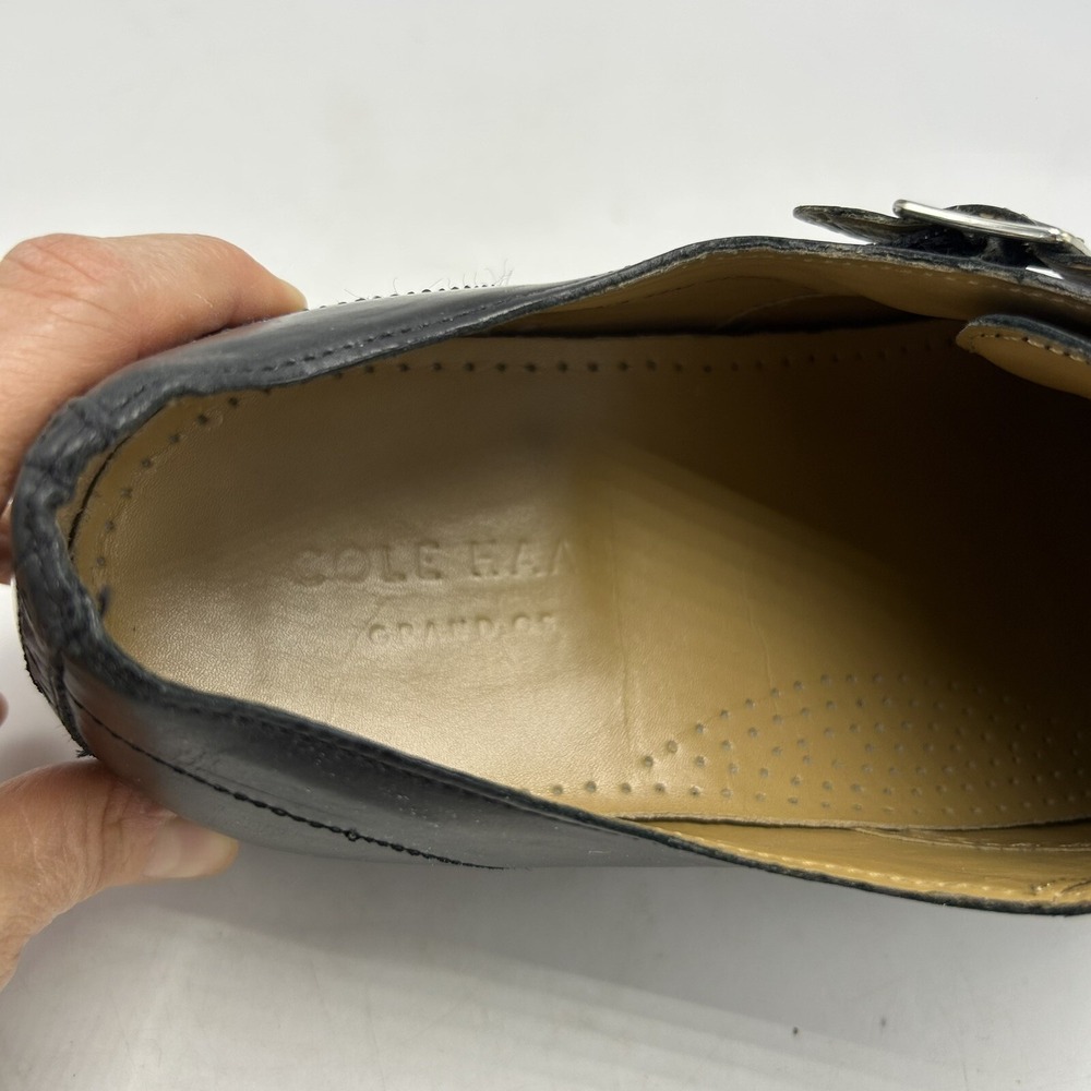 Cole Haan Loafers Mens 12 M Slip On Black Monk Strap Leather Double Buckle - Picture 7 of 11
